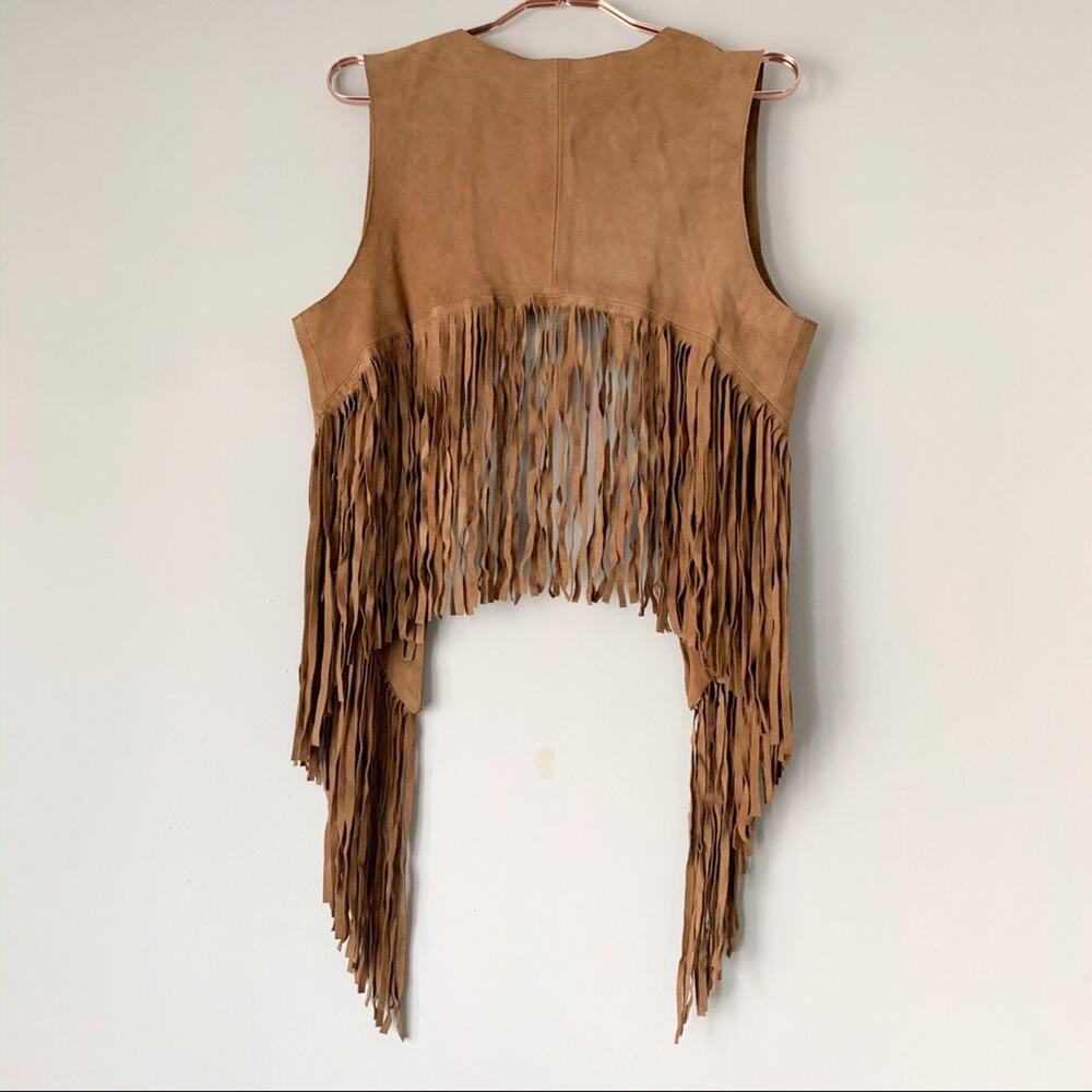 W118 by Walter Baker Lenny Fringe Leather Vest - Picture 4 of 8
